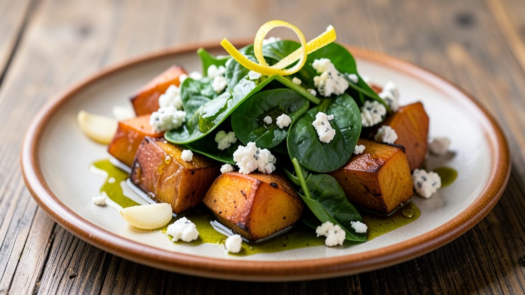Sweet Potato Spinach Feta Recipe: Roasted Sweetness Meets Herby Cheese Bite
