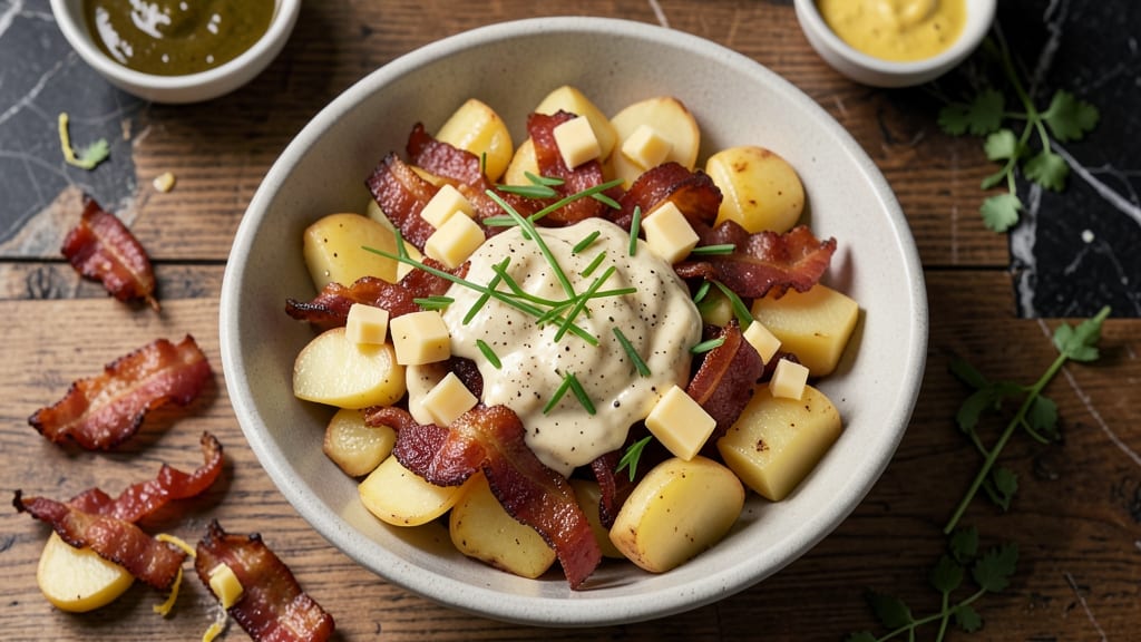 Bacon Cheddar Potato Salad Recipe: Smoky Crunch Meets Creamy Bite