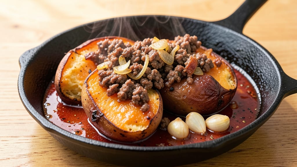 Baked Sweet Potato Ground Beef Recipe: One-Pan Spiced Harmony