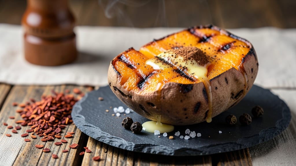 Baked Sweet Potato On Grill Recipe: Smoky-Caramelized Sweetness With Crispy Edges