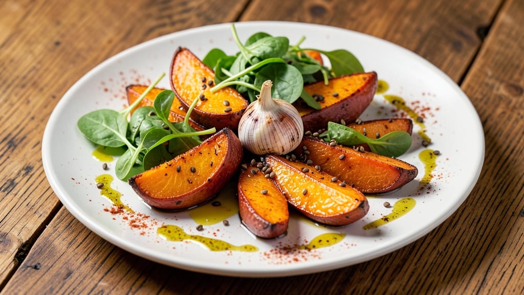Vegan Sweet Potato and Spinach Recipe: Roasted Sweetness Meets Earthy Greens