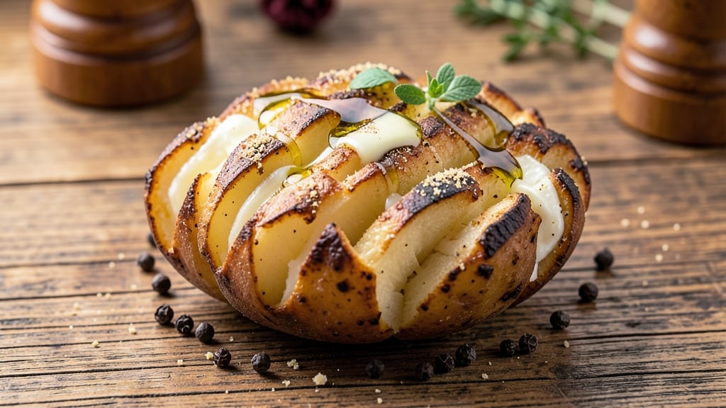 Accordion Baked Potato Recipe: Crispy Skin, Fluffy Centers Without Splitting