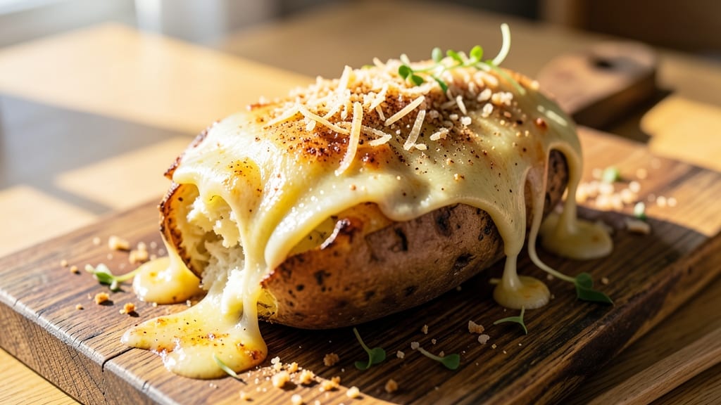 Baked Potato Parmesan Cheese Recipe: Crispy Top, Melty Cheese Magic
