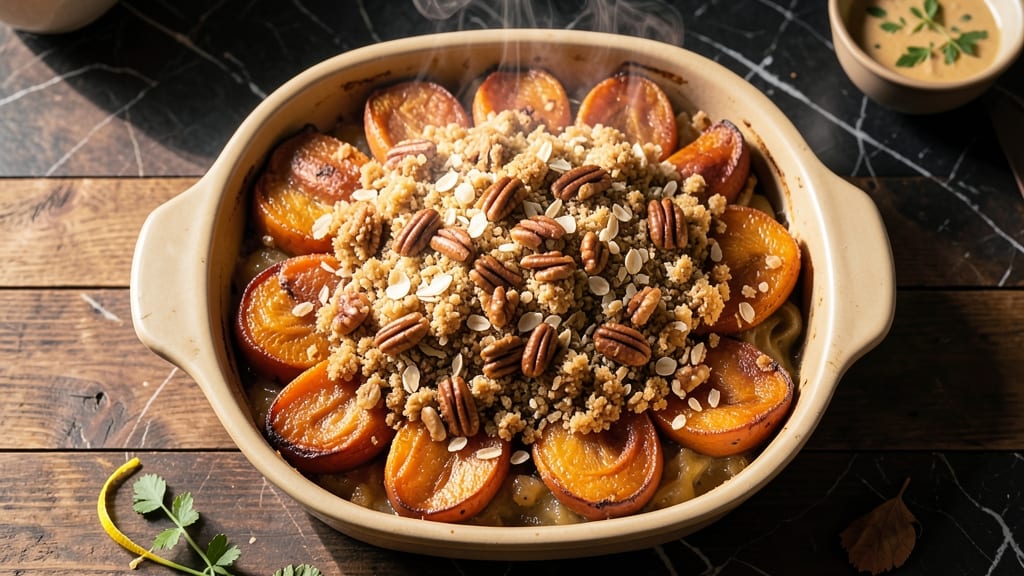 Sweet Potato Casserole With Pecan Streusel Topping Recipe: Buttery Crunch Meets Silky Sweetness