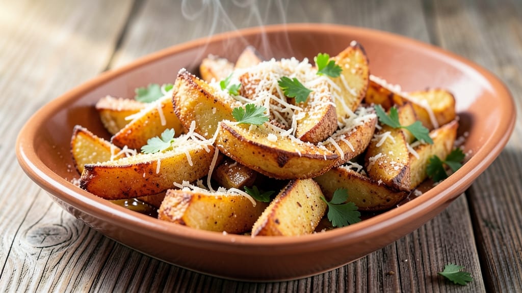Baked Garlic Parmesan Potato Wedges Tasty Recipe: Crispy-Edged, Cheesy Pull-Apart Bites