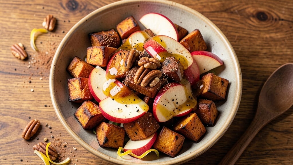 Sweet Potato and Apple Salad Recipe: Warm Spiced Bites With Crunchy Texture