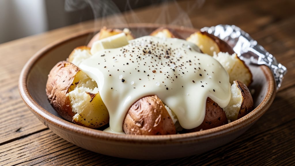 Baked Potato Recipe at 375 Degrees: Foil-Sealed Crispy Skin, Fluffy Heart