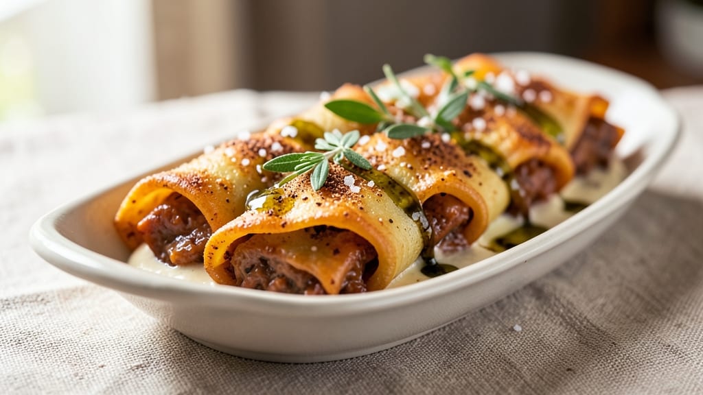 Sweet Potato Cannelloni Recipe: Spiced Roasted Filling in Cheesy Layers