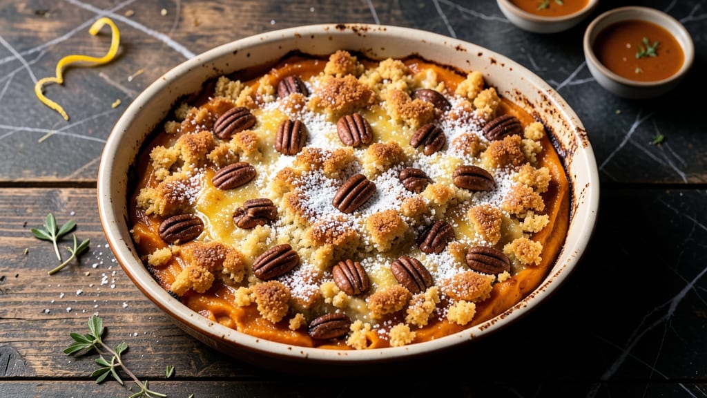 Stoney River Sweet Potato Casserole Recipe: Marshmallow-Crusted Crunch With Savory Gravy