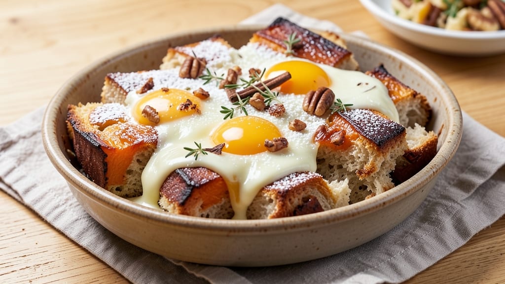 Zea's Sweet Potato Bread Pudding Recipe: Spiced Custard with Crunchy Streusel Crown