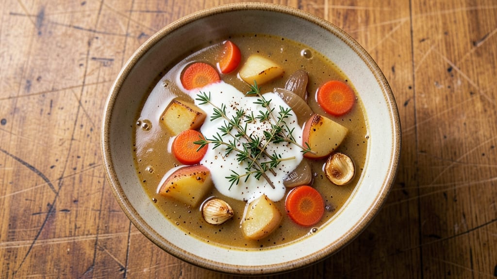 Grandmother's Potato Soup Recipe: Velvety Roasted Garlic Base