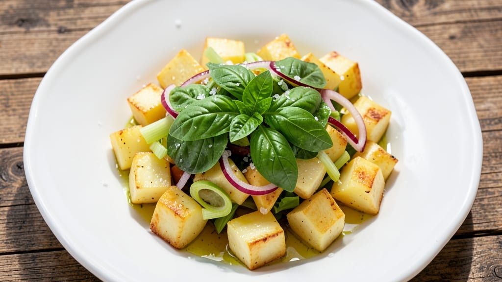 Basil Potato Salad Recipe: Herby Brightness With Crunchy Celery Bites