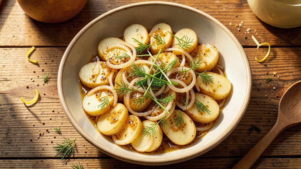 German Potato Salad Recipe From Germany: Vinegar-Kissed Crunch With Mustard Depth