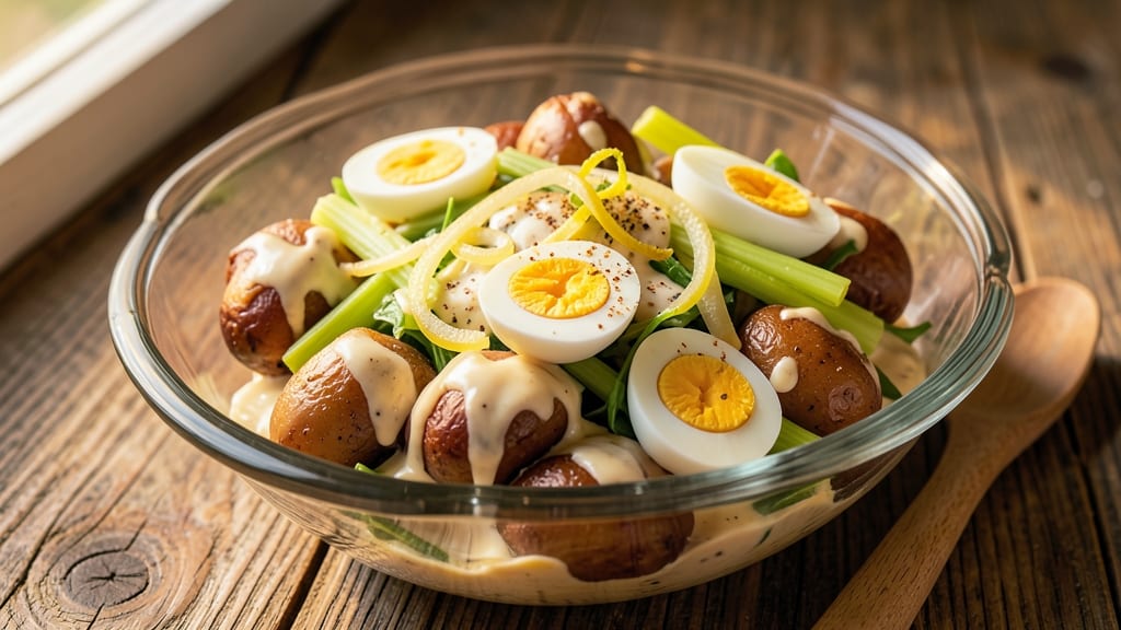 Amish Style Potato Salad Recipe: Mayonnaise-Rich Classic With Crispy Dice