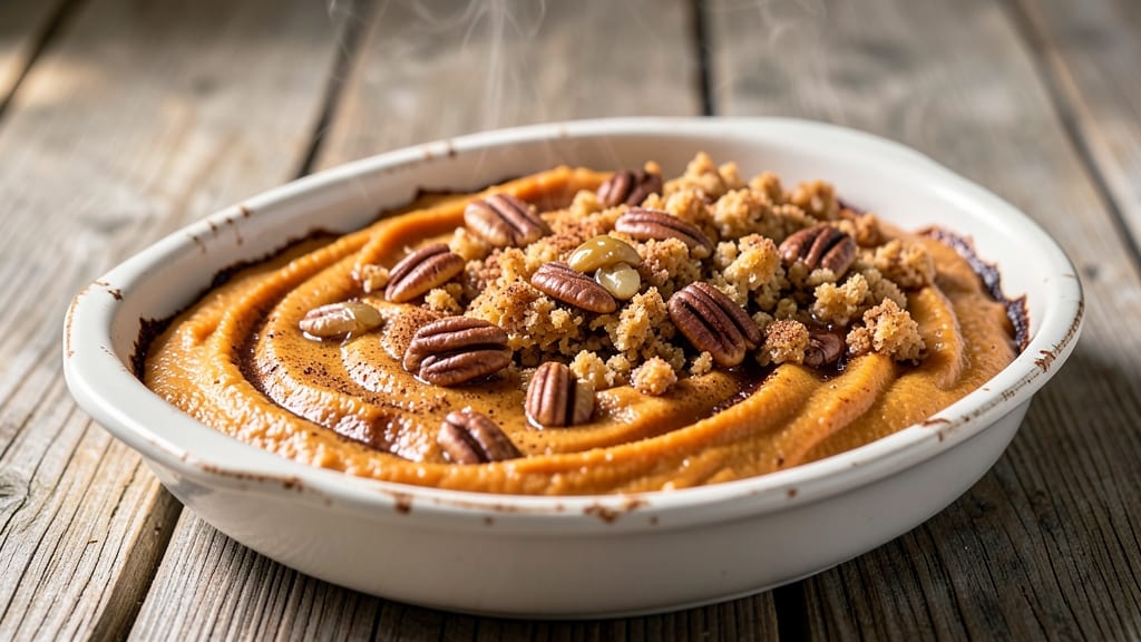 Sweet Potato Pecan Crumble Recipe: Buttery Streusel Meets Spiced Roasted Sweetness