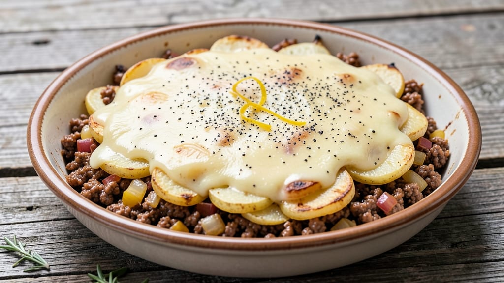 Beef Potato Cheese Casserole Recipe: Melty Cheese Layers Baked to Golden Bubbles