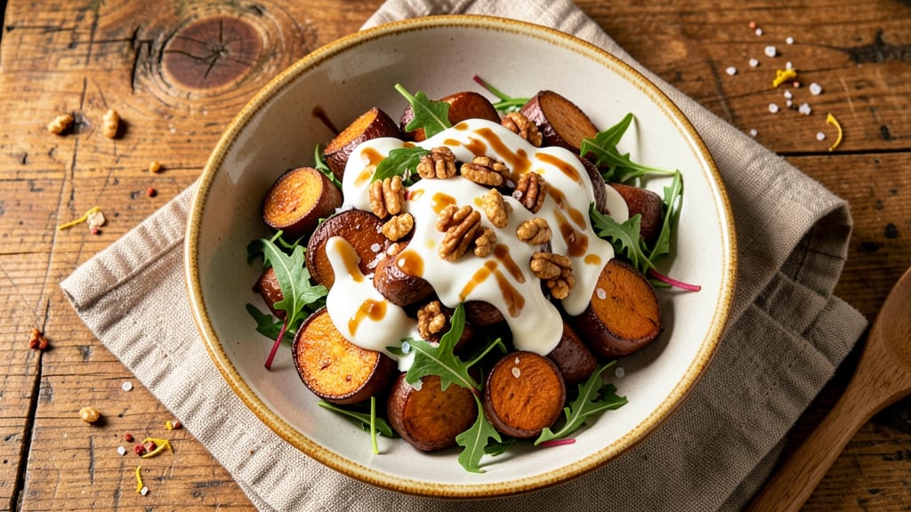 Warm Sweet Potato Salad Recipe: Maple-Pecan Crunch With Creamy Vinaigrette