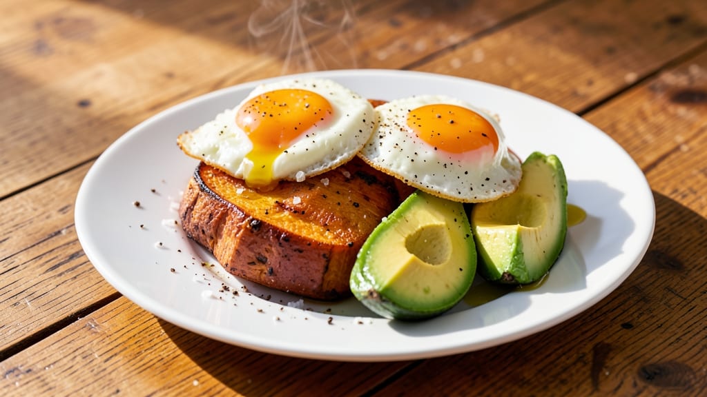 Sweet Potato, Egg, and Avocado Recipe: Breakfast Hash With Smoky Sweet Crunch