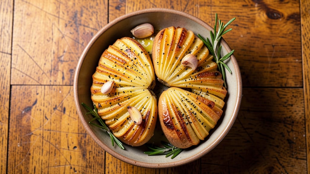Baked Hasselback Potato Recipe: Crispy Slits and Fluffy Golden Layers