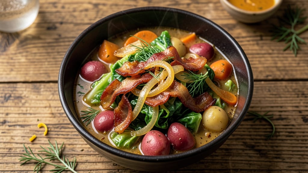 Bacon, Cabbage, and Potato Soup Recipe: Smoky Bacon Crispness Meets Hearty Comfort