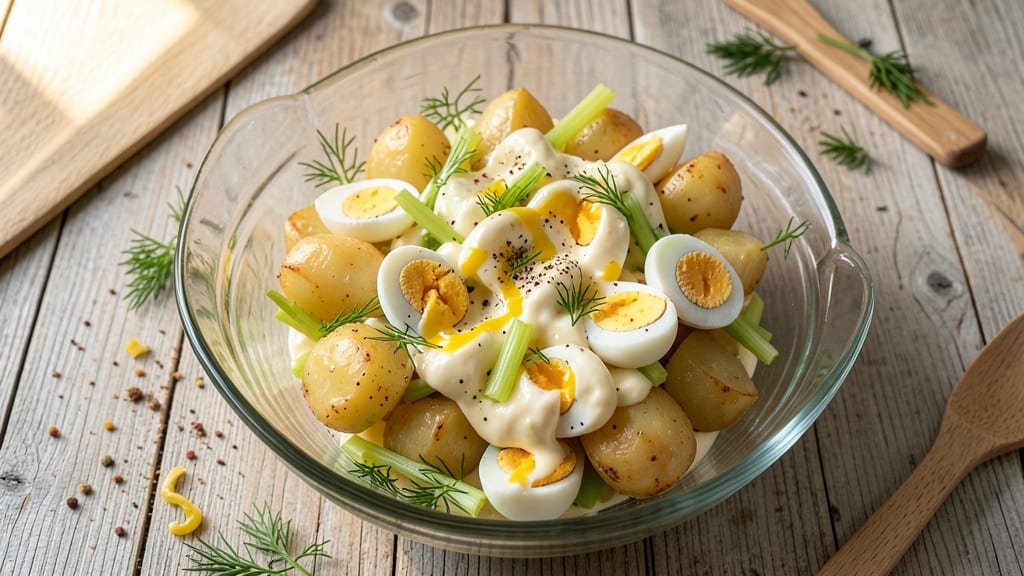 American Style Potato Salad Recipe: Bold Mayo, Mustard, and Celery Crunch