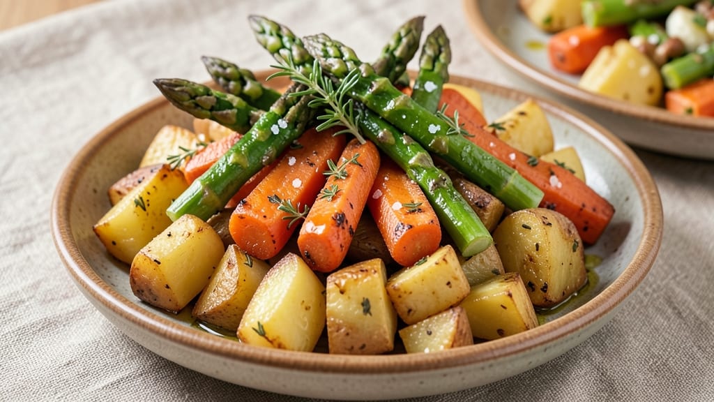 Asparagus Carrot Potato Recipe: Roasted Tray of Earthy Sweetness