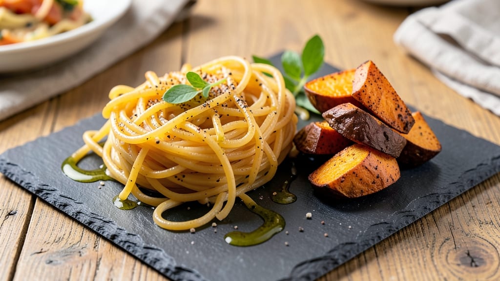 Spaghetti Squash and Sweet Potato Recipe: Roasted Caramelized Delight with Fibrous Twist