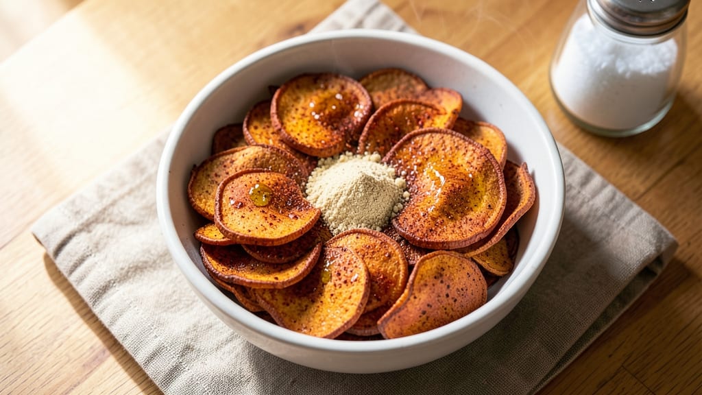 Baked Sweet Potato Chips Recipe Healthy: Air-Crispy, Oil-Free Crunch in 15 Minutes