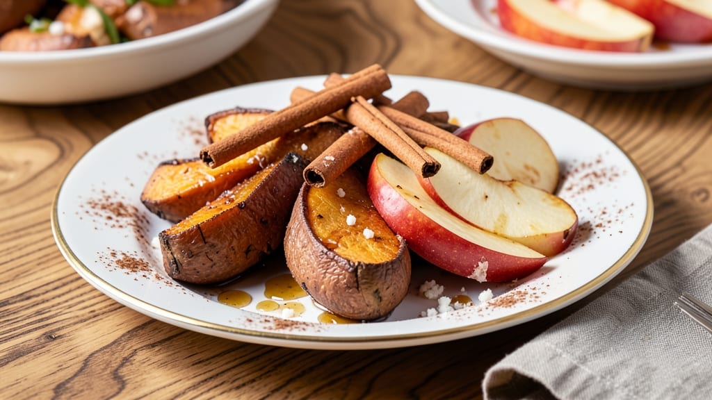 Sweet Potato Apple Cinnamon Recipe: Spiced Roasted Roots With Caramelized Apple Bites