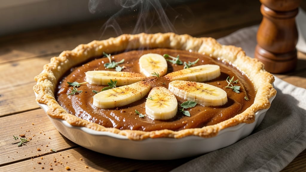 Sweet Potato Pie With Bananas Recipe: Warm Spice and Caramelized Top Harmony