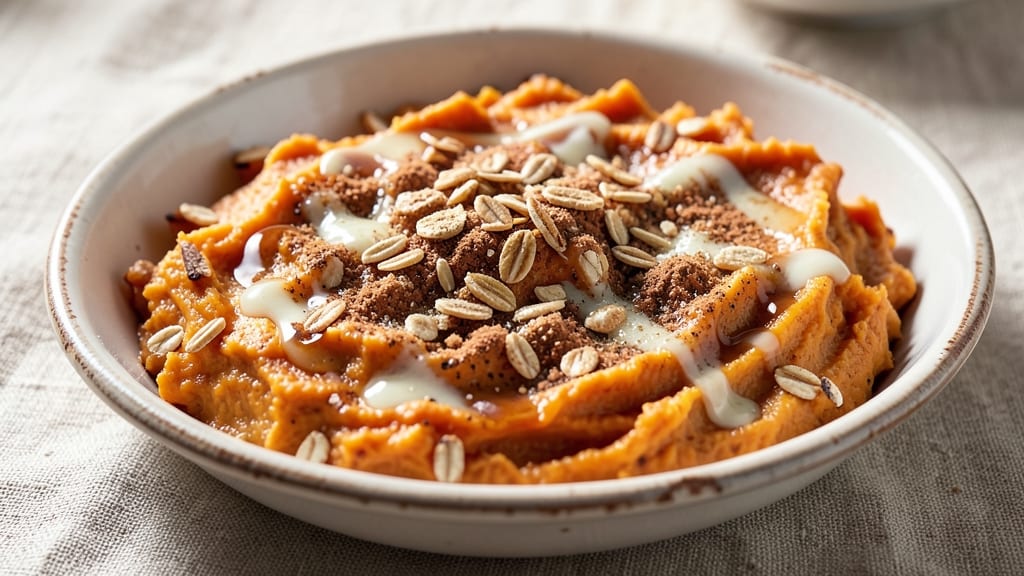 Baked Sweet Potato Filling Recipe: Spiced Streusel Crunch Over Creamy Base