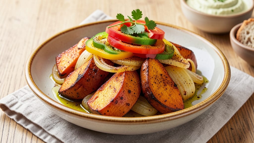 Sweet Potato Onion Bell Pepper Recipe: Roasted Spice Harmony in One Pan